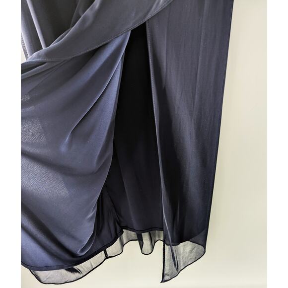 ALEX Evenings Navy Blue Dress Formal Gown Long Maxi Plus NEW - Picture 8 of 14